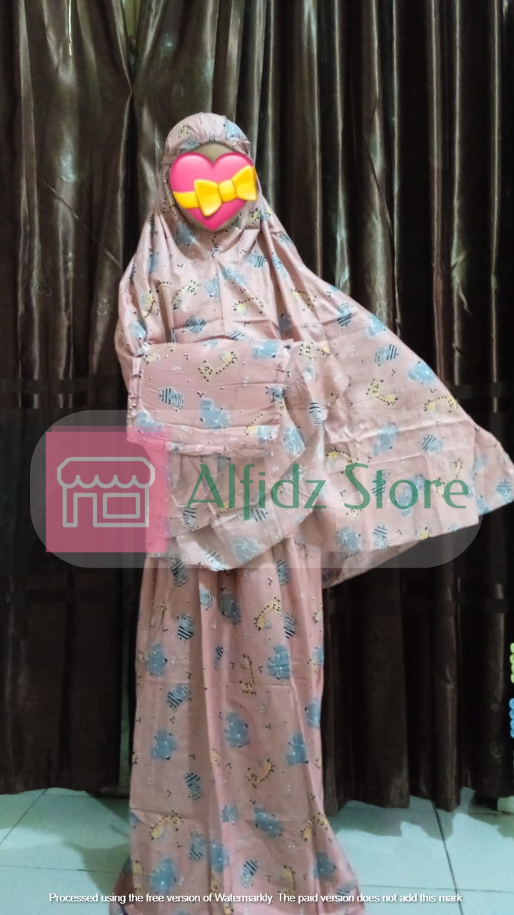 Mukena Anak + Sajadah Mini Bali Rayon